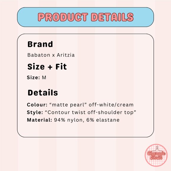 Babaton x Aritzia "Contour Twist Off-Shoulder Top" - Picture 3 of 3